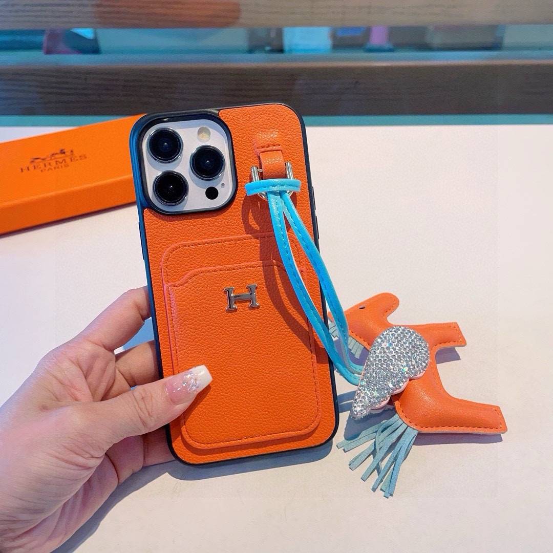 HERMES 愛馬仕 iPhone 18シリーズ対応 iPhoneケース スマホケース レディース ロゴ カード収納 手帳型 - 画像 4