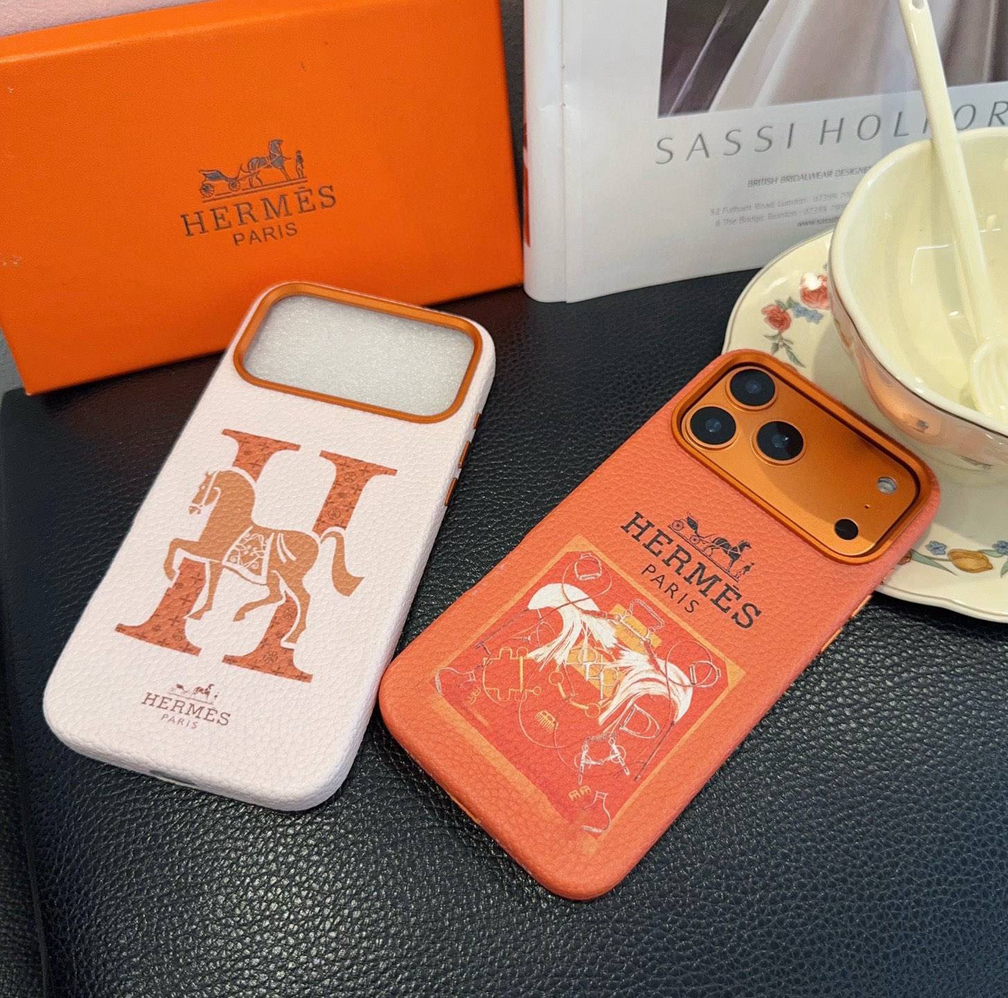 HERMES ルイ ヴィトン iPhone 18シリーズ対応 iPhoneケース スマホケース 全機種対応 レディース ロゴ レザー - 画像 2