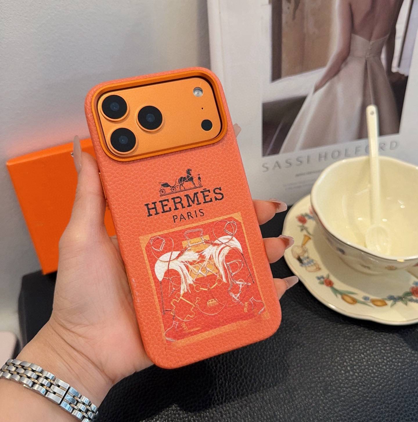 HERMES ルイ ヴィトン iPhone 18シリーズ対応 iPhoneケース スマホケース 全機種対応 レディース ロゴ レザー - 画像 5