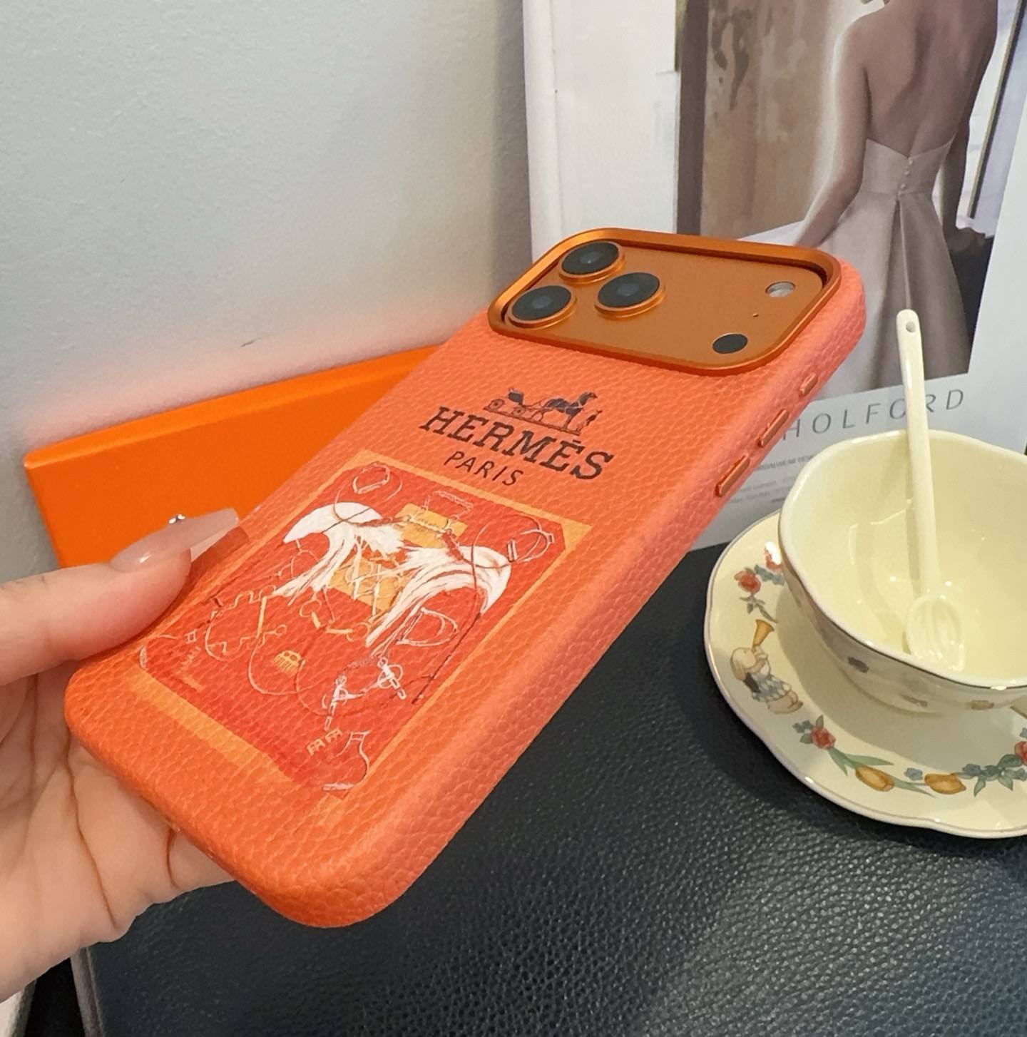 HERMES ルイ ヴィトン iPhone 18シリーズ対応 iPhoneケース スマホケース 全機種対応 レディース ロゴ レザー - 画像 7