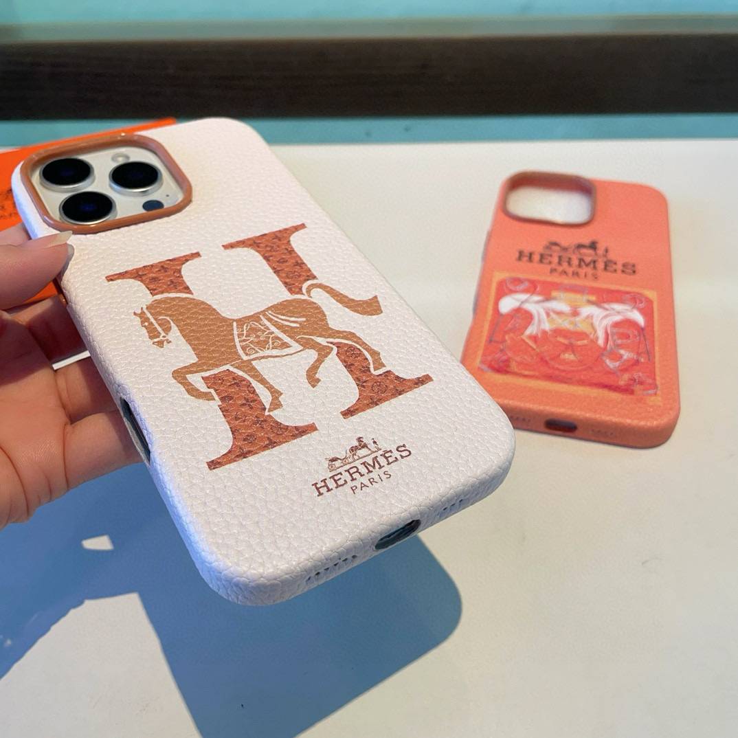 HERMES ヘルメス iPhone 18シリーズ対応 iPhoneケース スマホケース ロゴ レディース 白 - 画像 6
