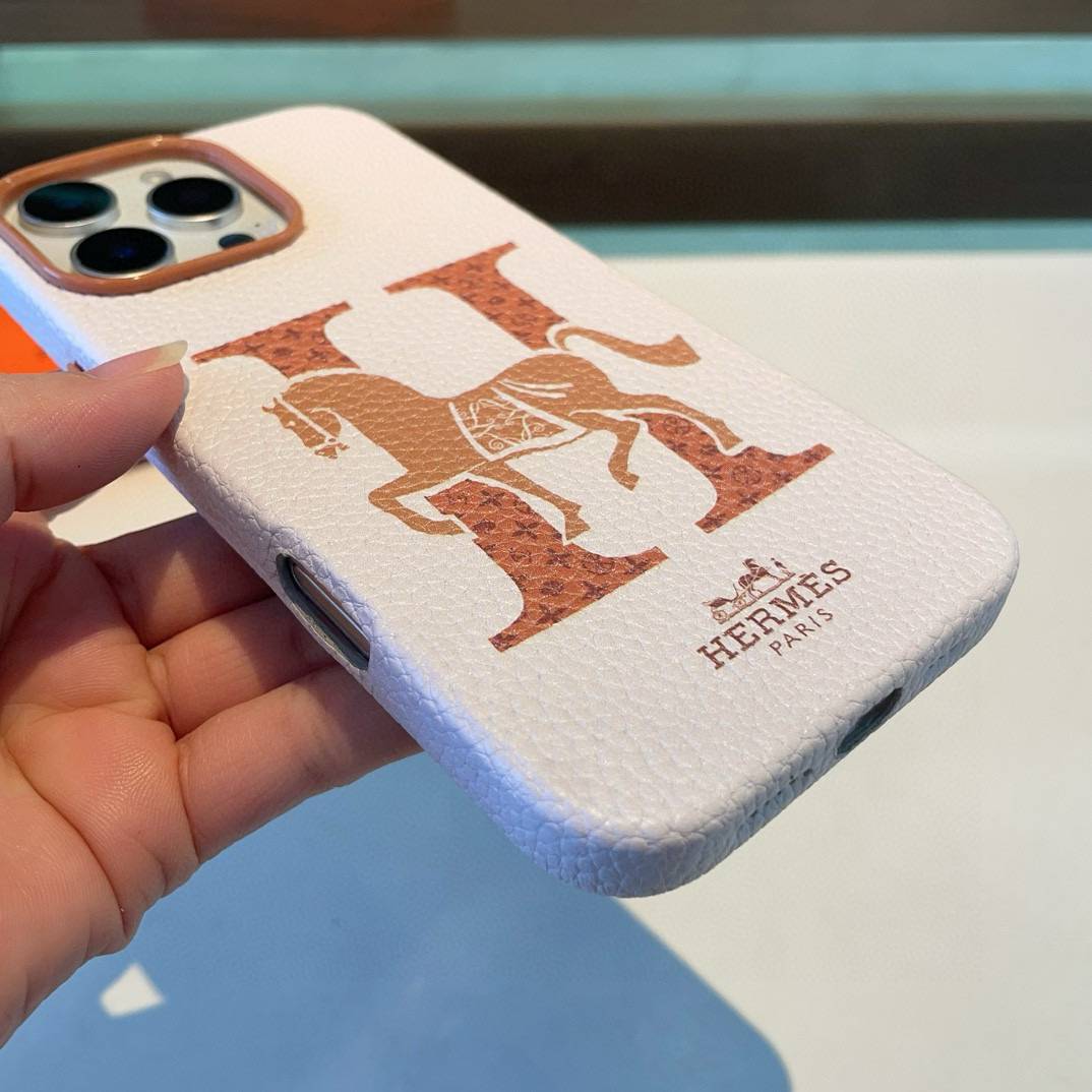 HERMES ヘルメス iPhone 18シリーズ対応 iPhoneケース スマホケース ロゴ レディース 白 - 画像 9