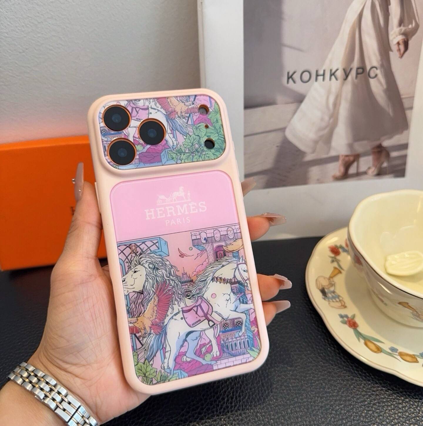 HERMES ランディーズ iPhone 18シリーズ対応 iPhoneケース スマホケース レディース ロゴ入り カラフル - 画像 4