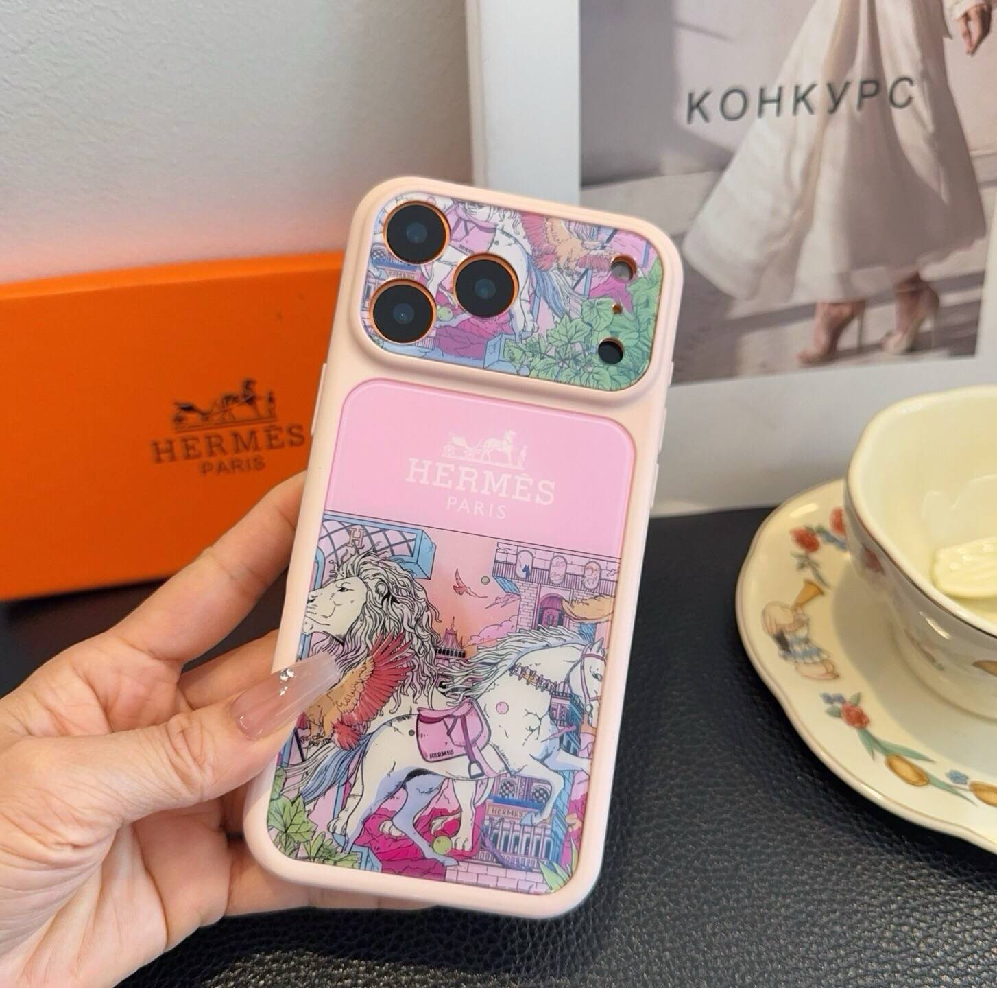 HERMES ランディーズ iPhone 18シリーズ対応 iPhoneケース スマホケース レディース ロゴ入り カラフル - 画像 9