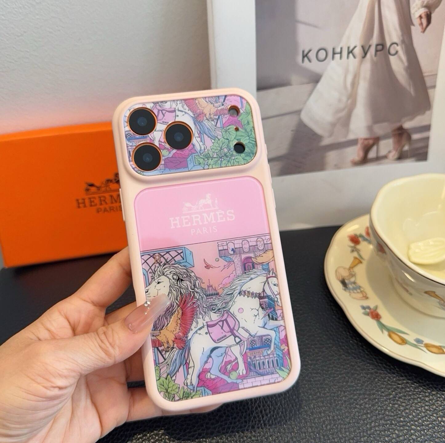 HERMES ルイ ヴィトン iPhone 18シリーズ対応 iPhoneケース スマホケース レディース ロゴ入り デザイン - 画像 7
