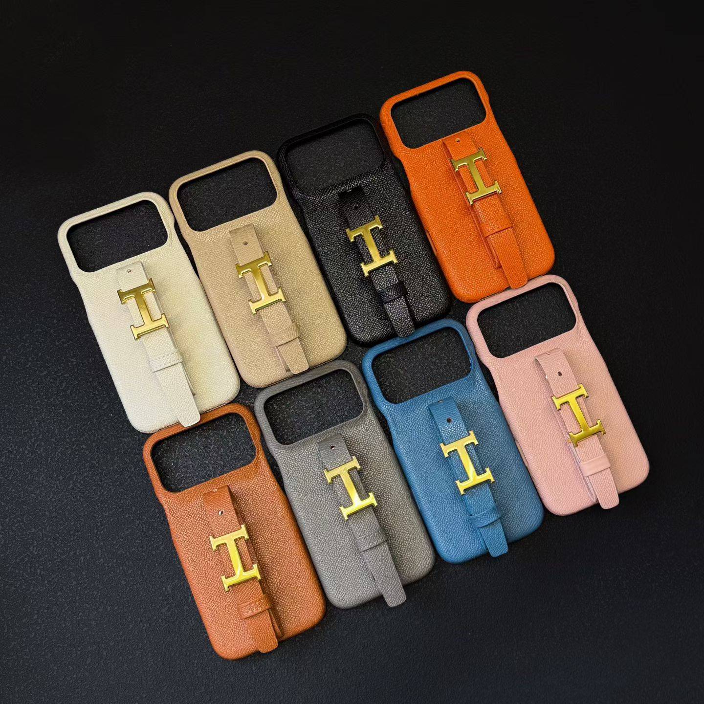 Herms ヘルメス iPhone 18シリーズ対応 iPhoneケース スマホケース レディース ロゴ入り ブラック オレンジ ピンク