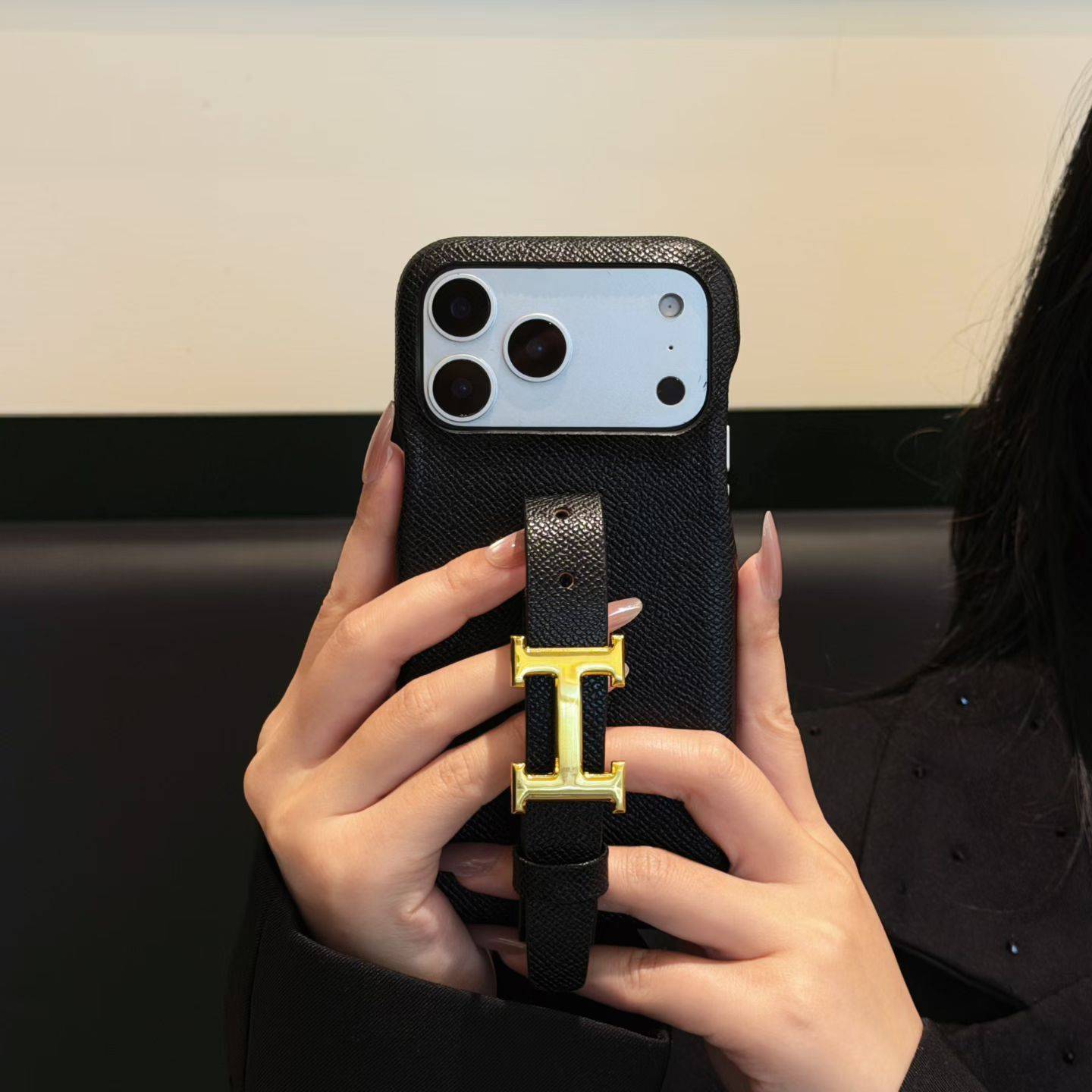 Herms ヘルメス iPhone 18シリーズ対応 iPhoneケース スマホケース レディース ロゴ入り ブラック オレンジ ピンク - 画像 2