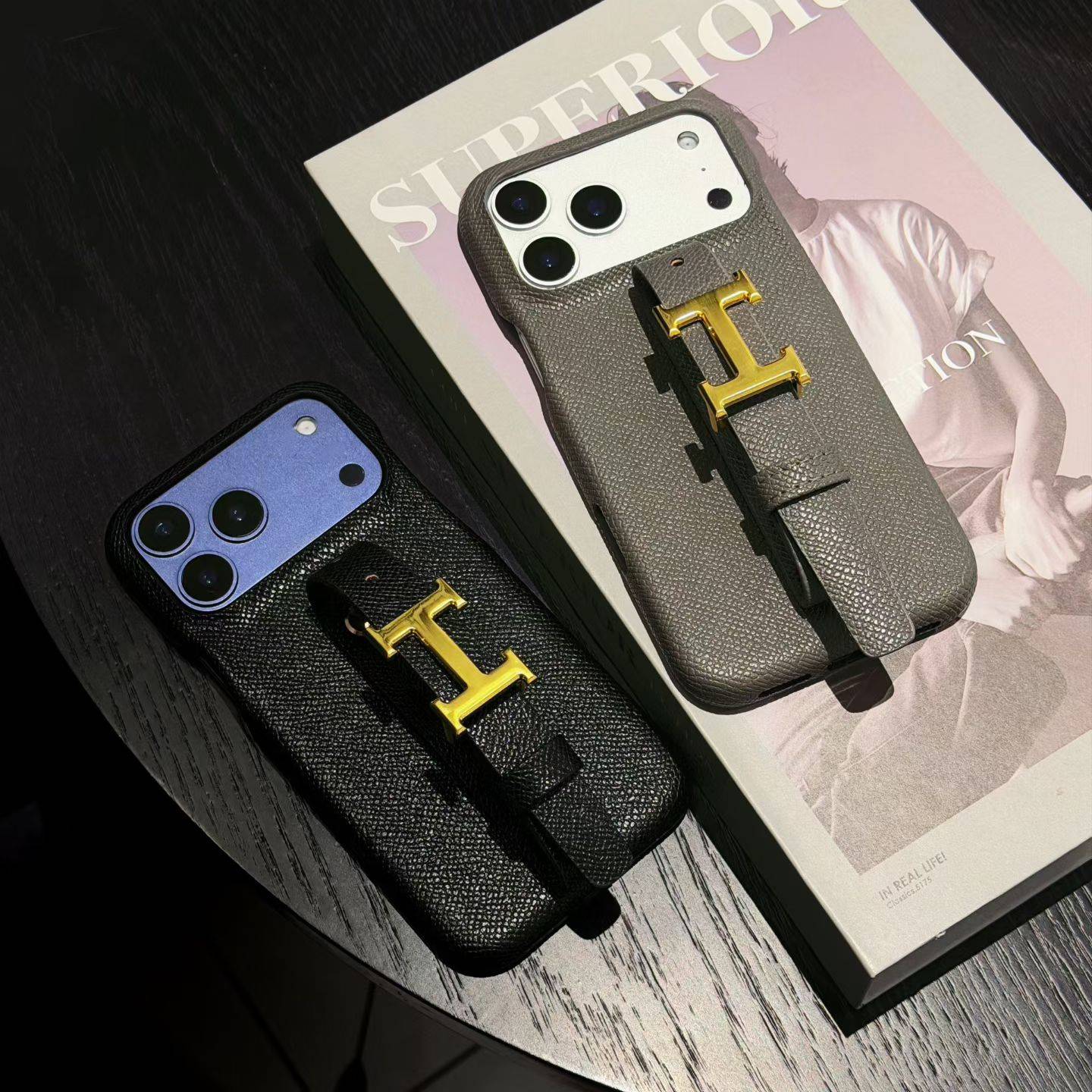 Herms ヘルメス iPhone 18シリーズ対応 iPhoneケース スマホケース レディース ロゴ入り ブラック オレンジ ピンク - 画像 6