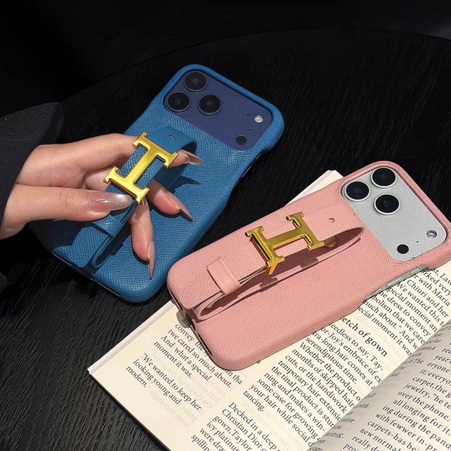 Herms ヘルメス iPhone 18シリーズ対応 iPhoneケース スマホケース レディース ロゴ入り ブラック オレンジ ピンク - 画像 7