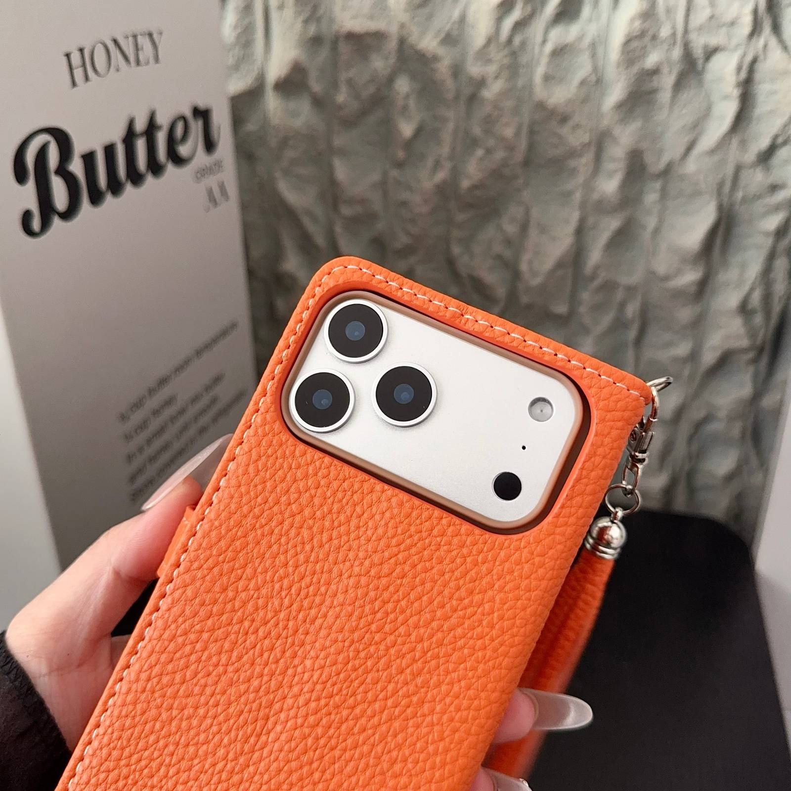 H扣愛馬仕 iPhoneケース スマホケース iPhone 18シリーズ対応 レディース ロゴ ファンシーデザイン オレンジ - 画像 7