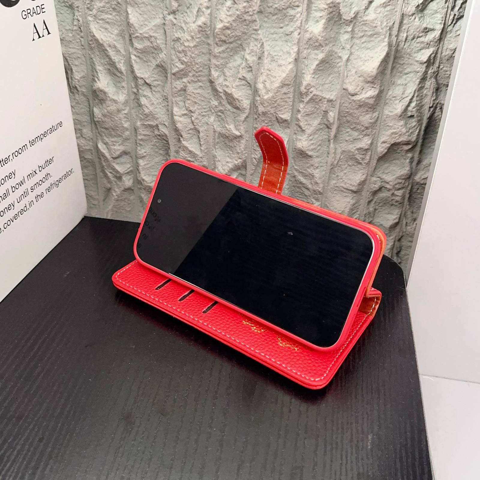 Herms ロゴ iPhoneケース スマホケース iPhone 18シリーズ対応 レディース 手帳型 タッセル付き オレンジ レッド - 画像 8