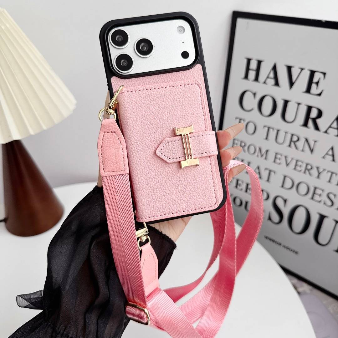 HERMES 愛馬仕 iPhone 18シリーズ対応 iPhoneケース スマホケース レディース ロゴ ハンドバッグ風 カード収納付き ショルダー付き ブラッ - 画像 4