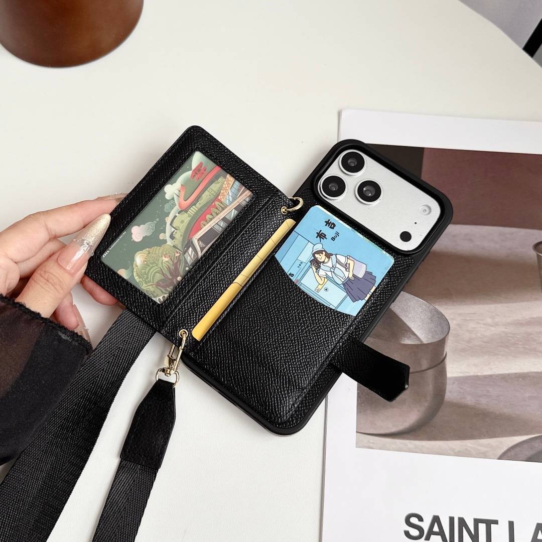HERMES 愛馬仕 iPhone 18シリーズ対応 iPhoneケース スマホケース レディース ロゴ ハンドバッグ風 カード収納付き ショルダー付き ブラッ - 画像 5