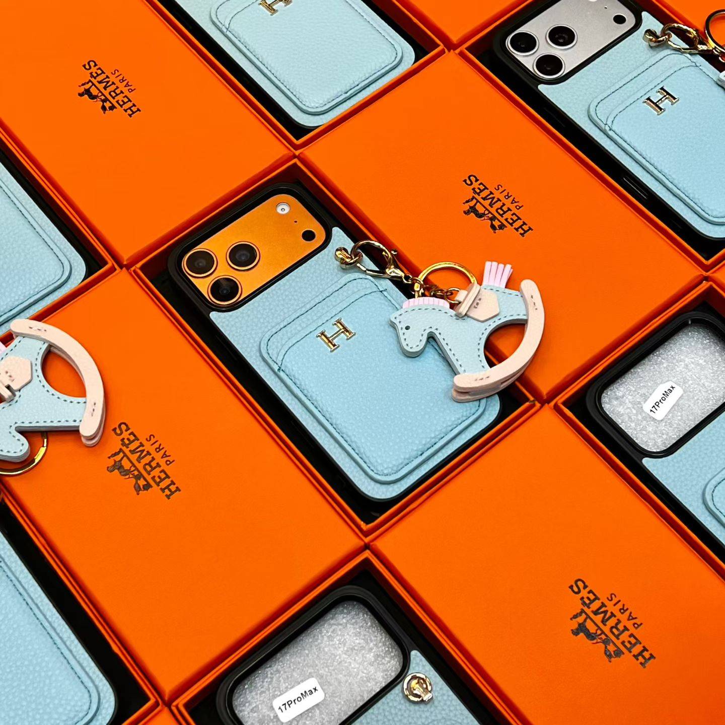 Hermes 愛馬仕 iPhone 18シリーズ対応 iPhoneケース スマホケース レディース ロゴ入り カード収納付き - 画像 4