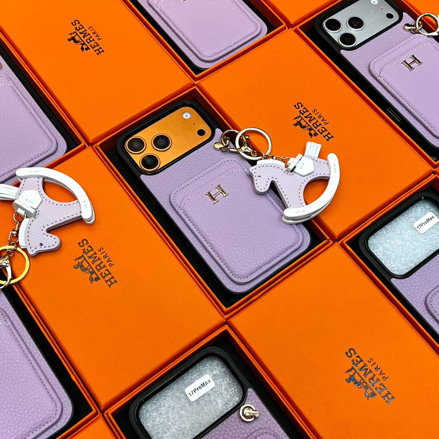 Hermes 愛馬仕 iPhone 18シリーズ対応 iPhoneケース スマホケース レディース ロゴ入り カード収納付き - 画像 5