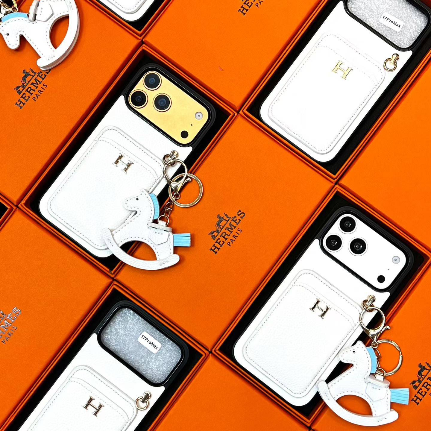 Hermes 愛馬仕 iPhone 18シリーズ対応 iPhoneケース スマホケース レディース ロゴ入り カード収納付き - 画像 10