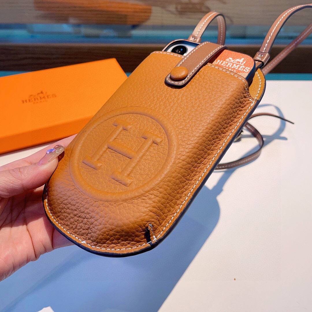 HERMES 愛馬仕 iPhone 18シリーズ対応 iPhoneケース スマホケース レディース ショルダー付き カード収納 - 画像 3