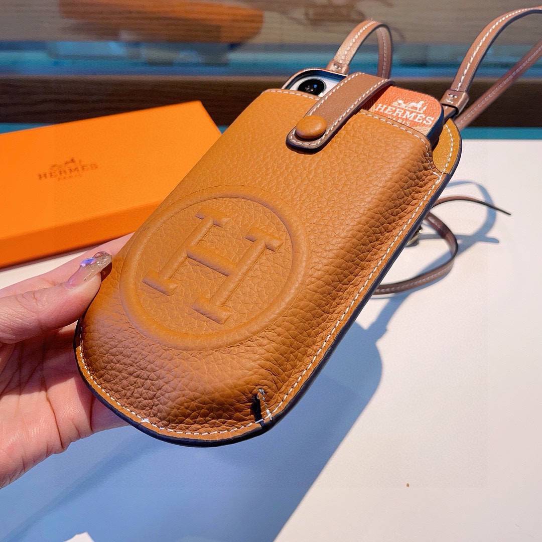 Hermes ヘルメス iPhone 18シリーズ対応 iPhoneケース スマホケース レディース ショルダー付き カード収納 - 画像 2