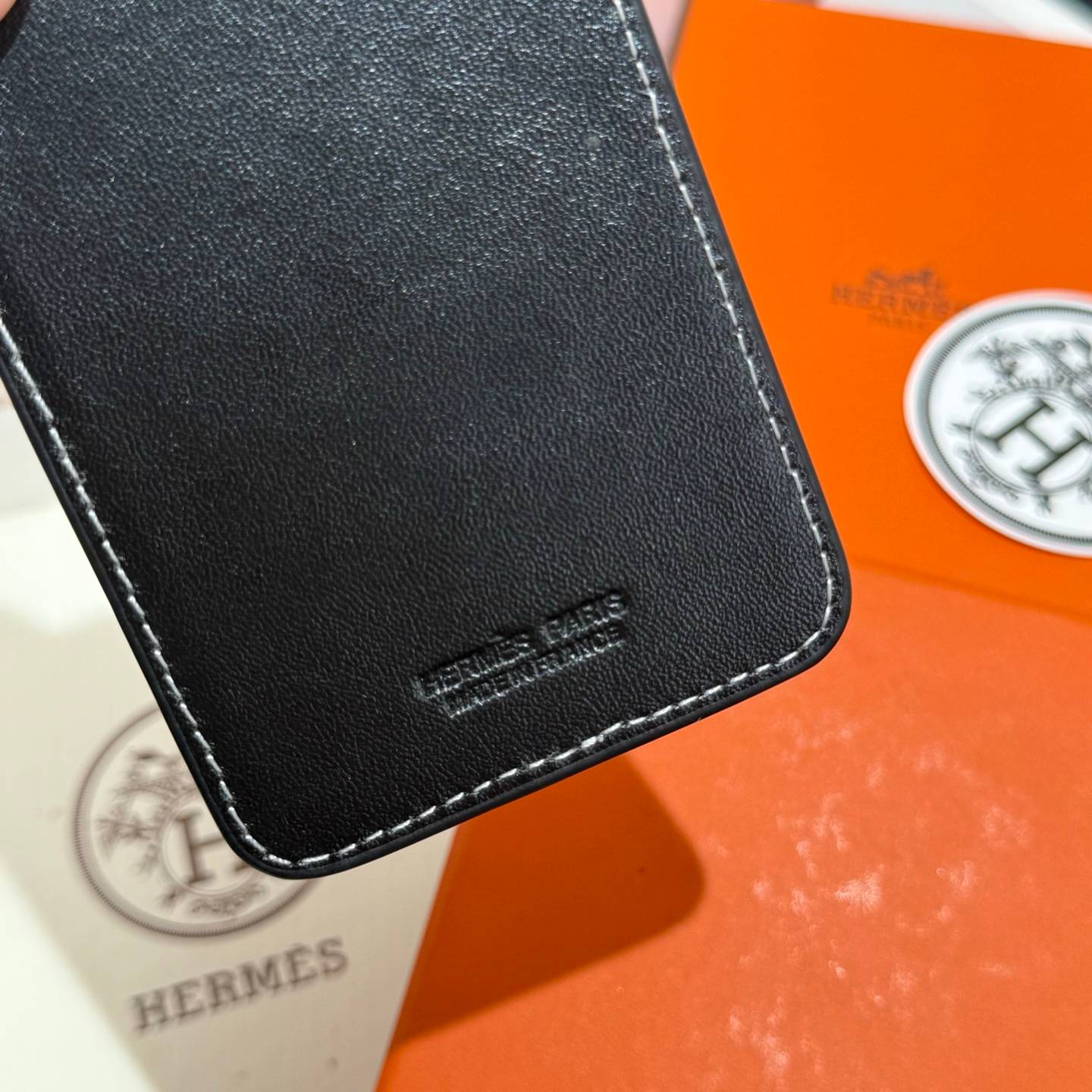 HERMES 愛馬仕 iPhone 18シリーズ対応 iPhoneケース スマホケース レディース マグサフ カード収納 ブラック - 画像 9