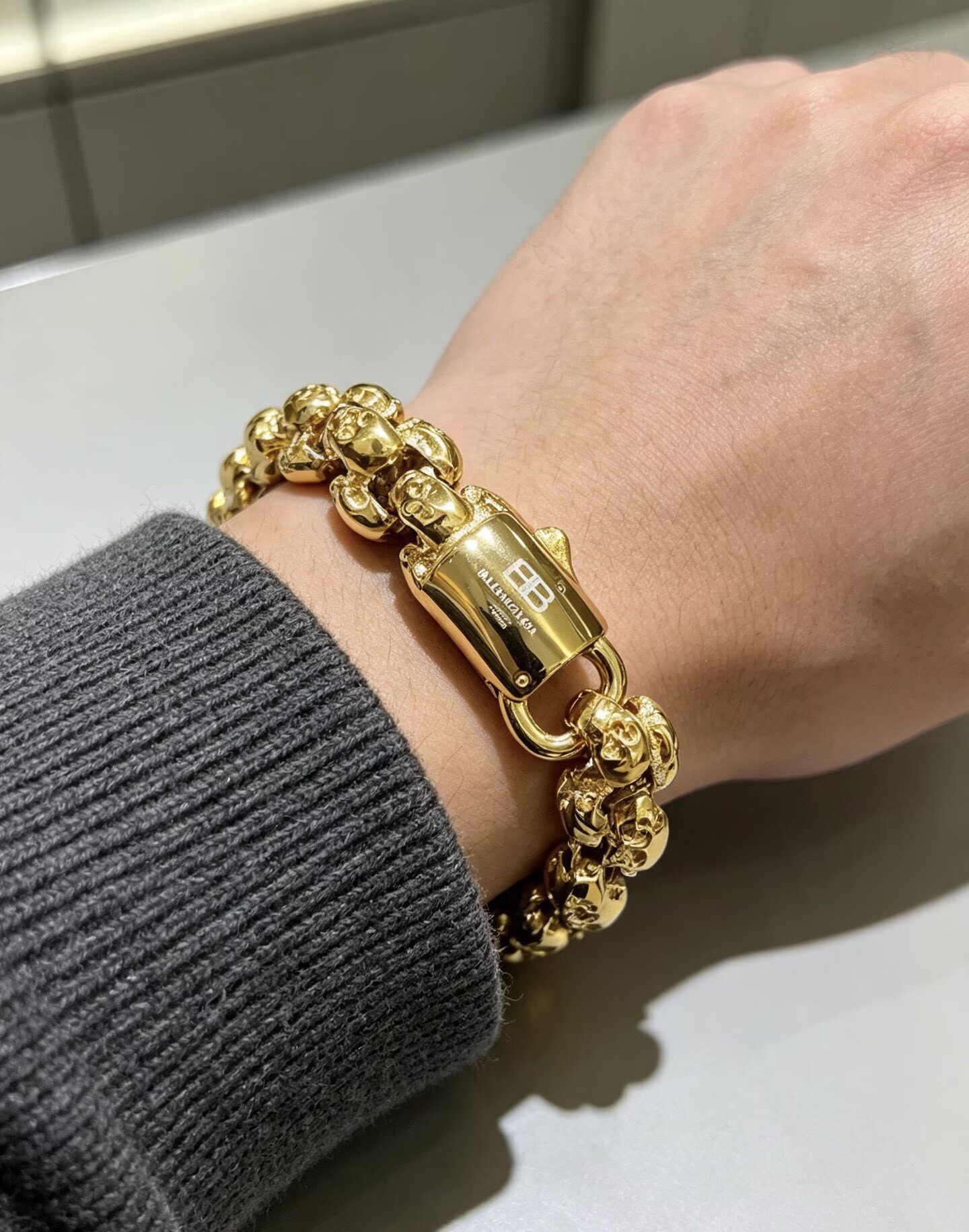 BALENCIAGA ブレスレット スカル メンズ レディース メタル  🖤 - 画像 5