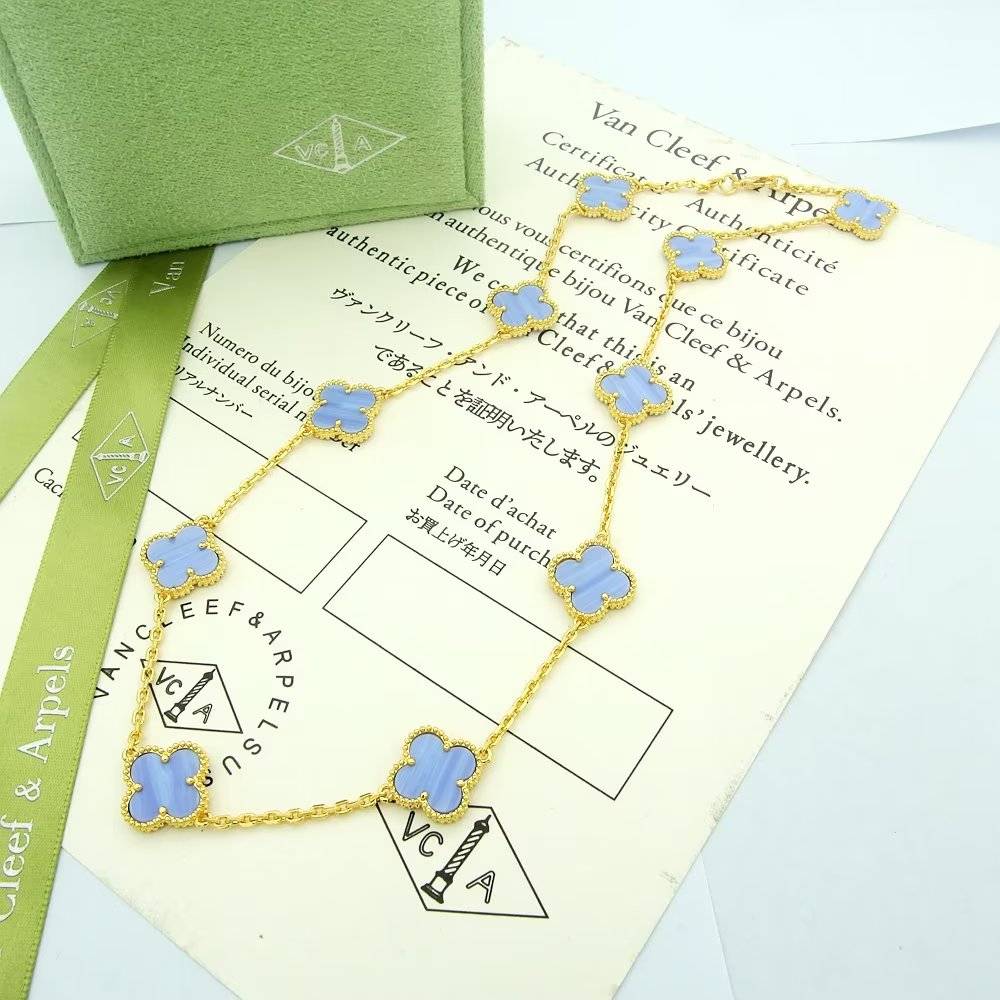 Van Cleef Arpels ヴァン クリーフアーペル レディース ネックレス アルハンブラ フリヴォル ブランドネックレス モチーフネックレス ゴールド - 画像 6