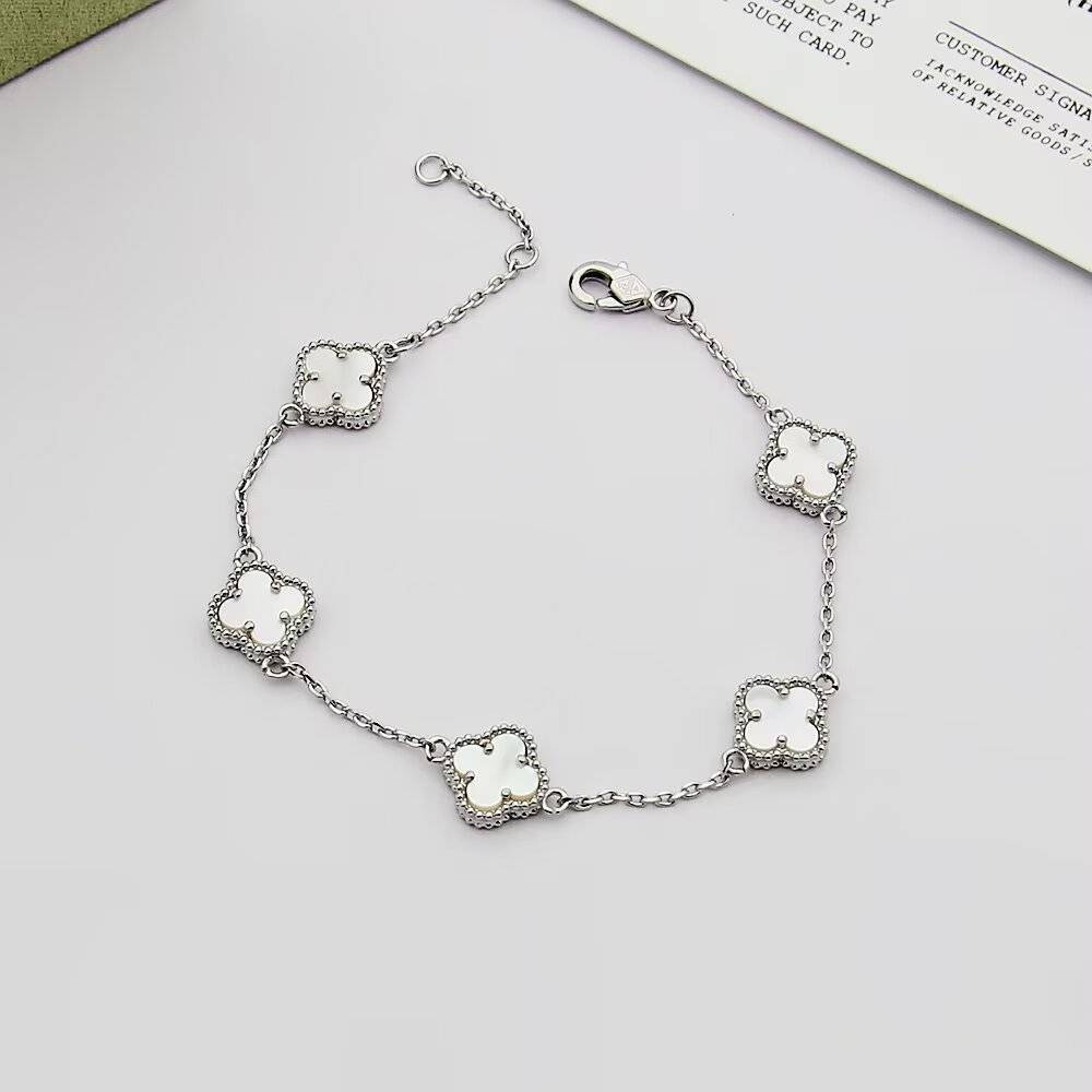 Van Cleef Arpels ヴァン クリーフアーペル レディース ブレスレット フリヴォル 四つ葉モチーフ ブランドブレスレット ギフト ホワイトゴールド - 画像 2