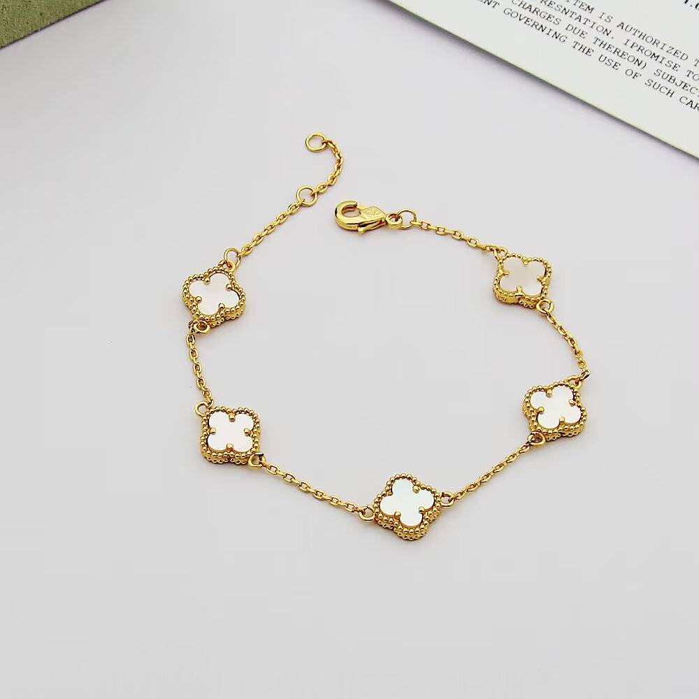Van Cleef Arpels ヴァン クリーフアーペル レディース ブレスレット フリヴォル 四つ葉モチーフ ブランドブレスレット ギフト ホワイトゴールド - 画像 5