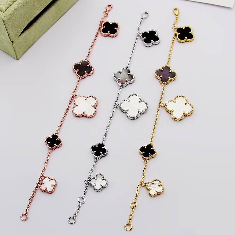 Van Cleef Arpels ヴァン クリーフアーペル レディース ブレスレット 四つ葉モチーフ ブランドジュエリー イエローゴールド ホワイトゴールド ロ - 画像 9