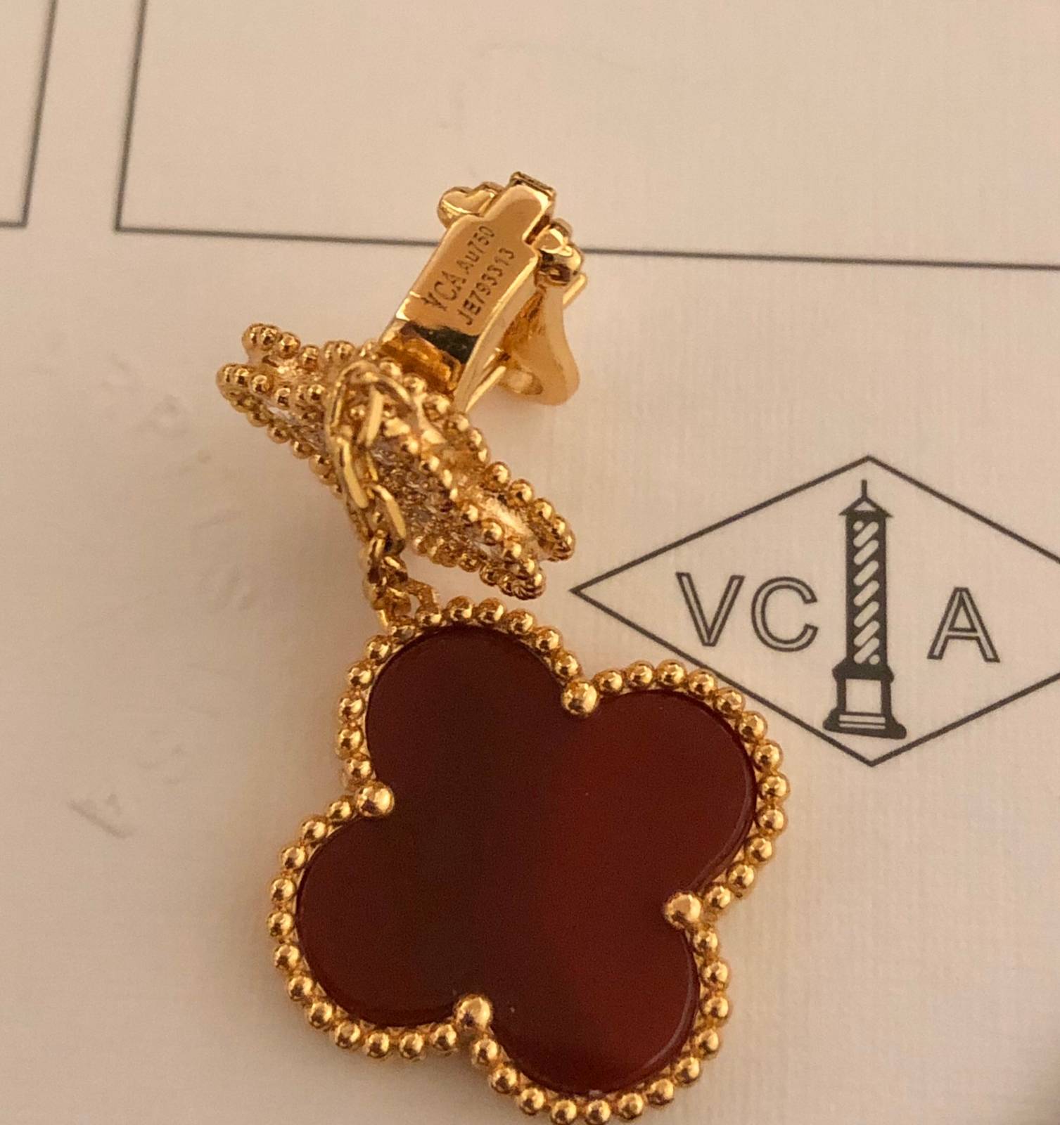 Van Cleef Arpels ヴァン クリーフアーペル レディース ピアス 四つ葉モチーフ ブランドピアス ギフト ゴールド - 画像 4