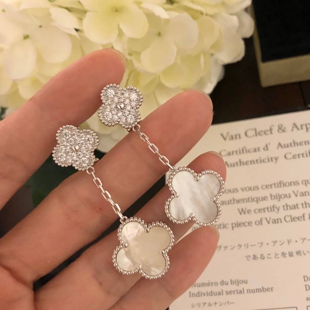 Van Cleef Arpels ヴァン クリーフアーペル レディース ピアス 四つ葉モチーフ ブランドピアス ギフト ゴールド - 画像 6