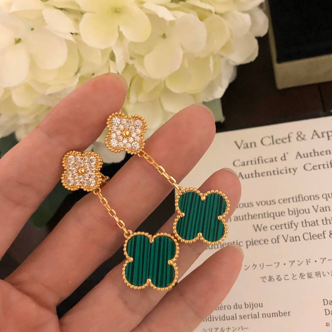 Van Cleef Arpels ヴァン クリーフアーペル レディース ピアス 四つ葉モチーフ ブランドピアス ギフト ゴールド - 画像 7