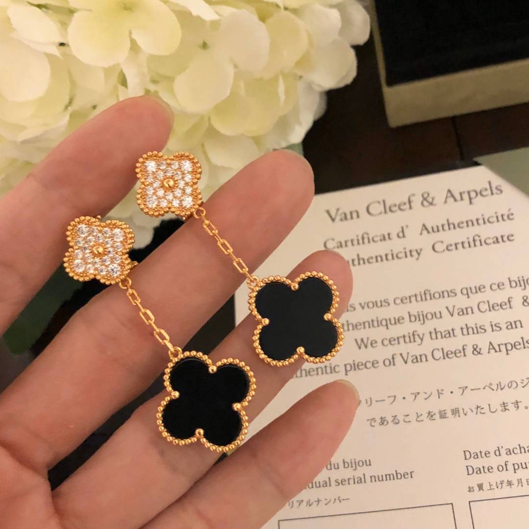 Van Cleef Arpels ヴァン クリーフアーペル レディース ピアス 四つ葉モチーフ ブランドピアス ギフト ゴールド - 画像 8