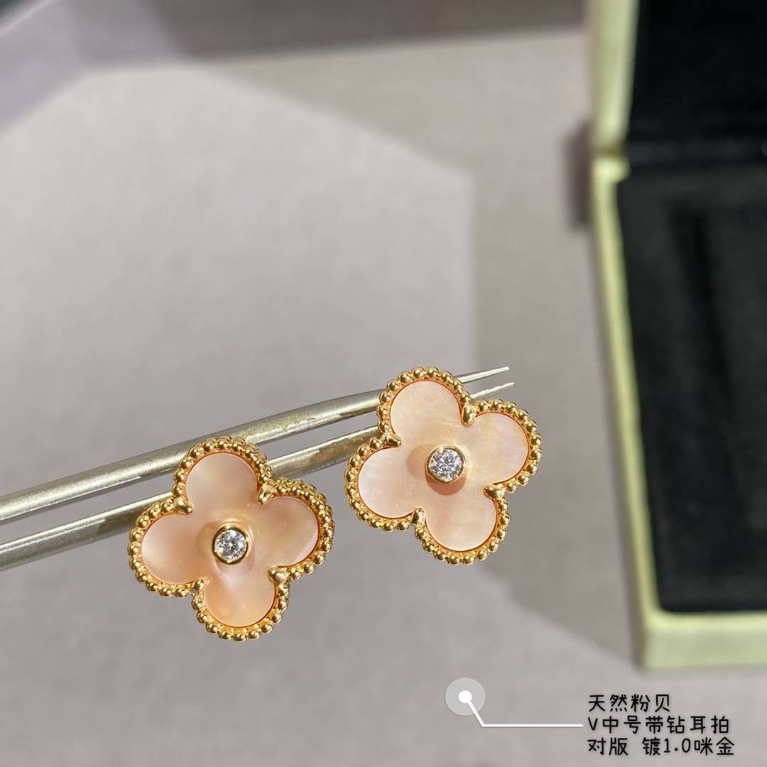 Van Cleef Arpels ヴァン クリーフアーペル レディース ピアス フリヴォル ブローチ モチーフピアス 上品なアクセサリー ギフト ゴールド - 画像 2