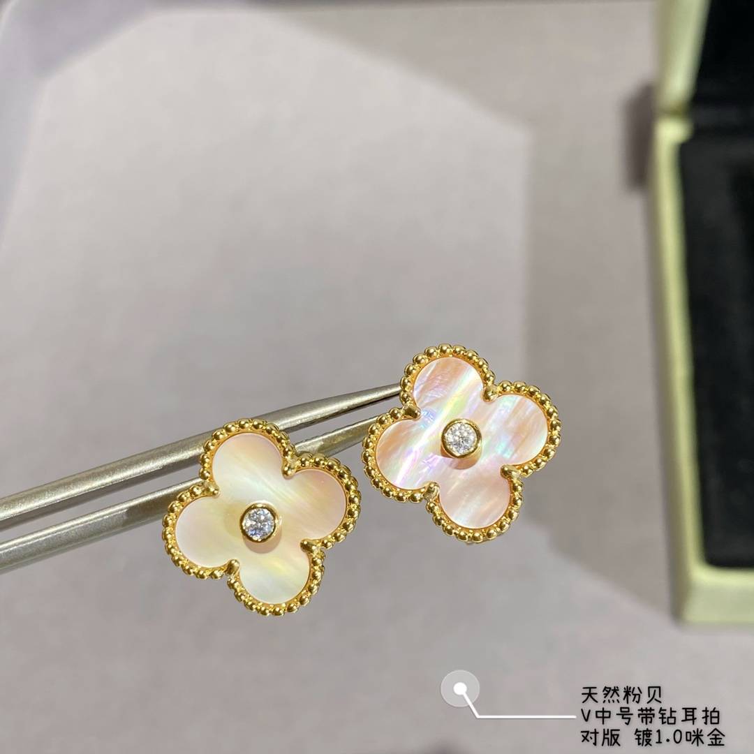 Van Cleef Arpels ヴァン クリーフアーペル レディース ピアス フリヴォル ブローチ モチーフピアス 上品なアクセサリー ギフト ゴールド - 画像 3