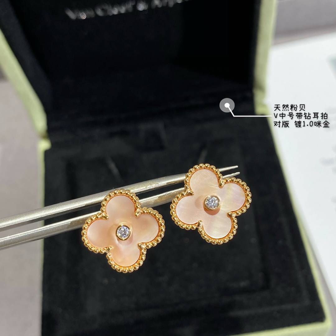 Van Cleef Arpels ヴァン クリーフアーペル レディース ピアス フリヴォル ブローチ モチーフピアス 上品なアクセサリー ギフト ゴールド - 画像 7