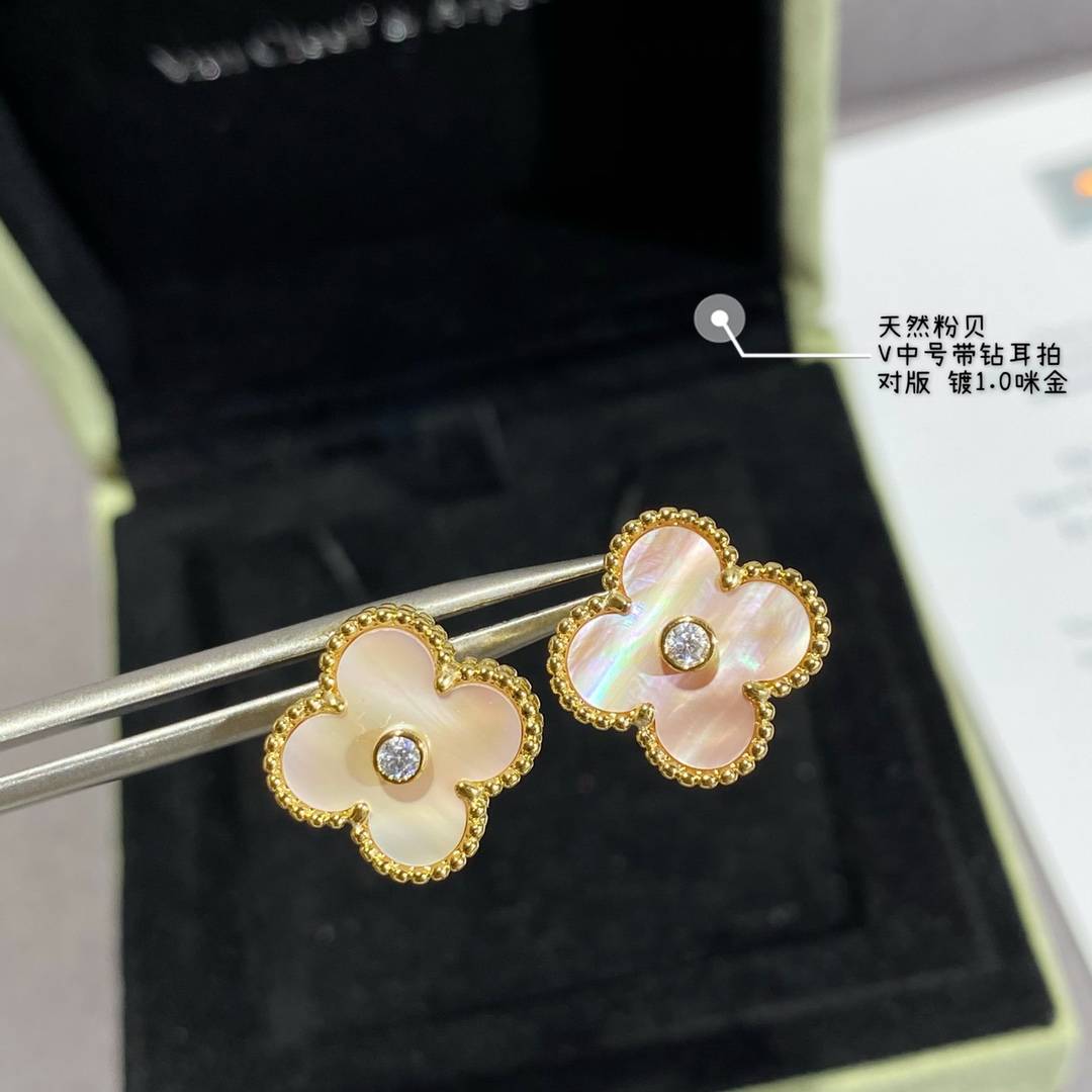Van Cleef Arpels ヴァン クリーフアーペル レディース ピアス フリヴォル ブローチ モチーフピアス 上品なアクセサリー ギフト ゴールド - 画像 8