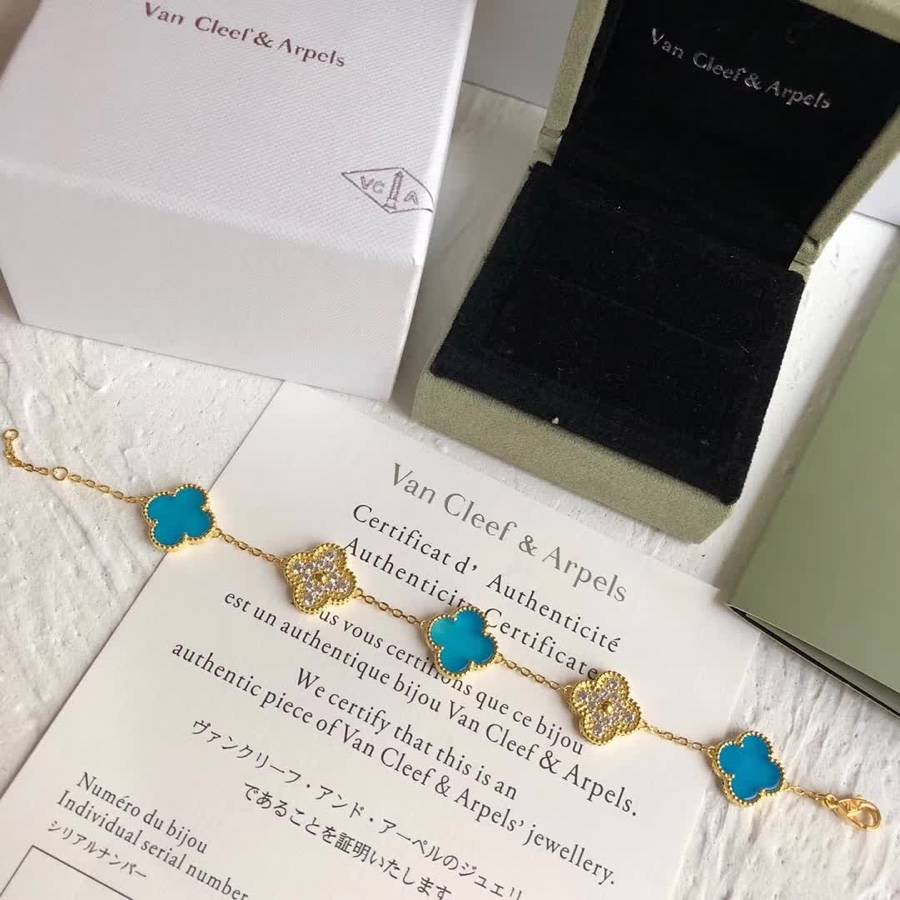 Van Cleef Arpels ヴァン クリーフアーペル レディース ブレスレット 四つ葉モチーフ ブランドジュエリー プレゼント ゴールド - 画像 2
