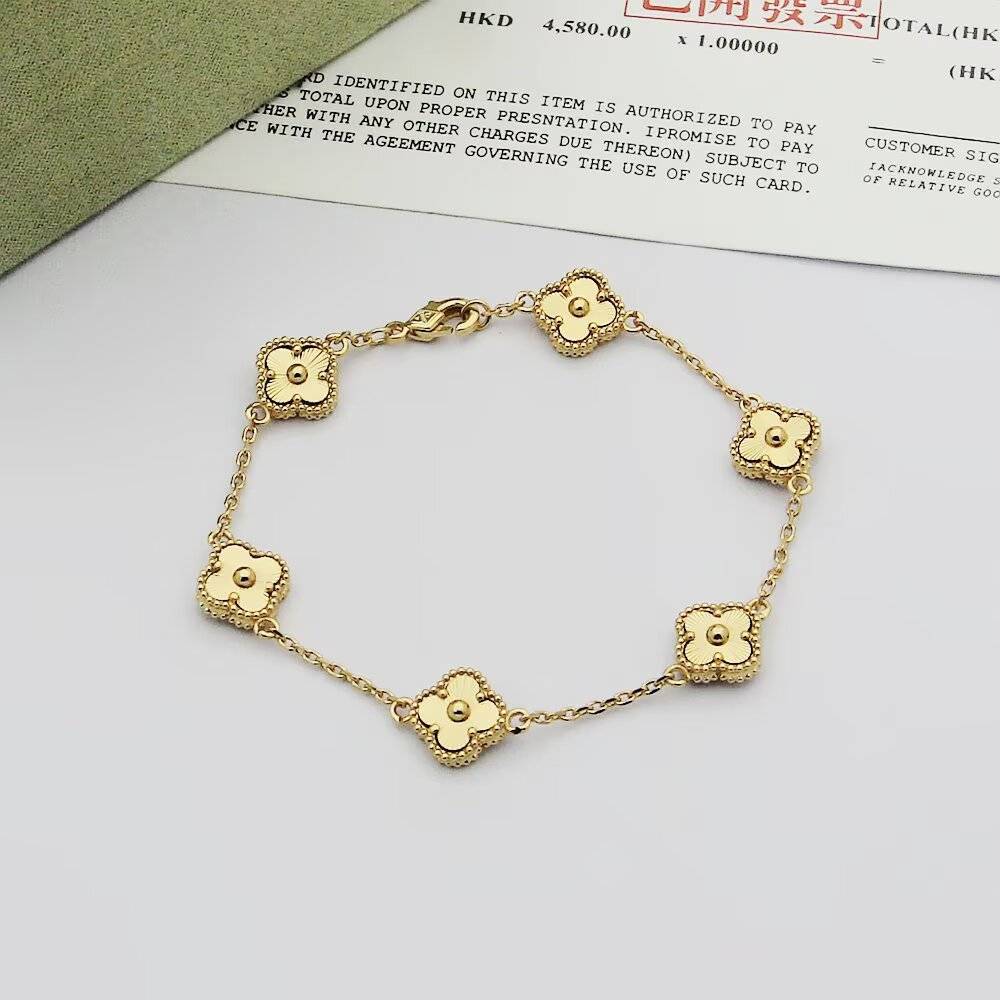 Van Cleef Arpels ヴァン クリーフアーペル レディース ブレスレット アルハンブラ モチーフネックレス ギフト プレゼント ゴールド - 画像 4