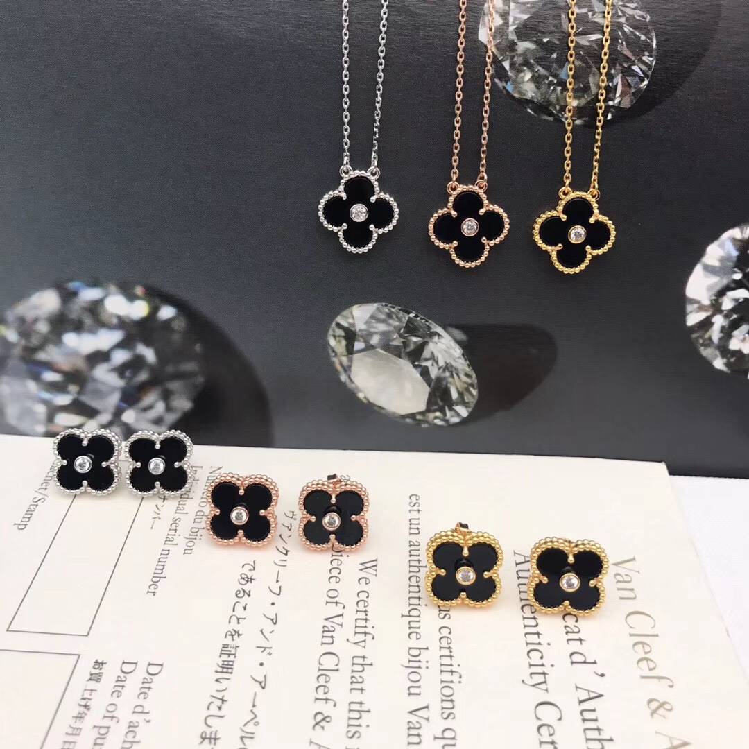 Van Cleef Arpels ヴァン クリーフアーペル レディース ネックレス クローバーモチーフ ブラック ブランドジュエリー - 画像 5