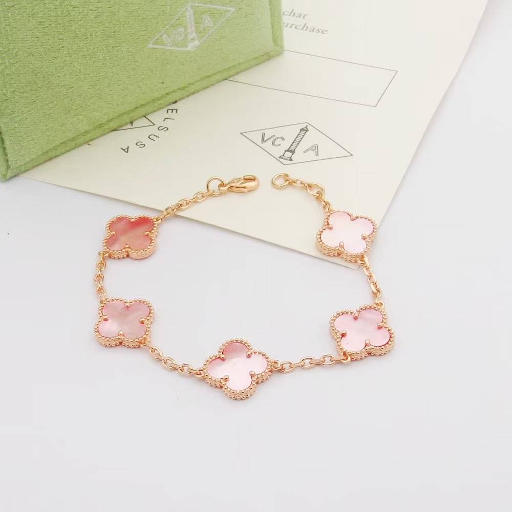 Van Cleef Arpels ヴァン クリーフアーペル レディース ブレスレット 四つ葉モチーフ ブランドジュエリー ギフト ゴールド - 画像 2