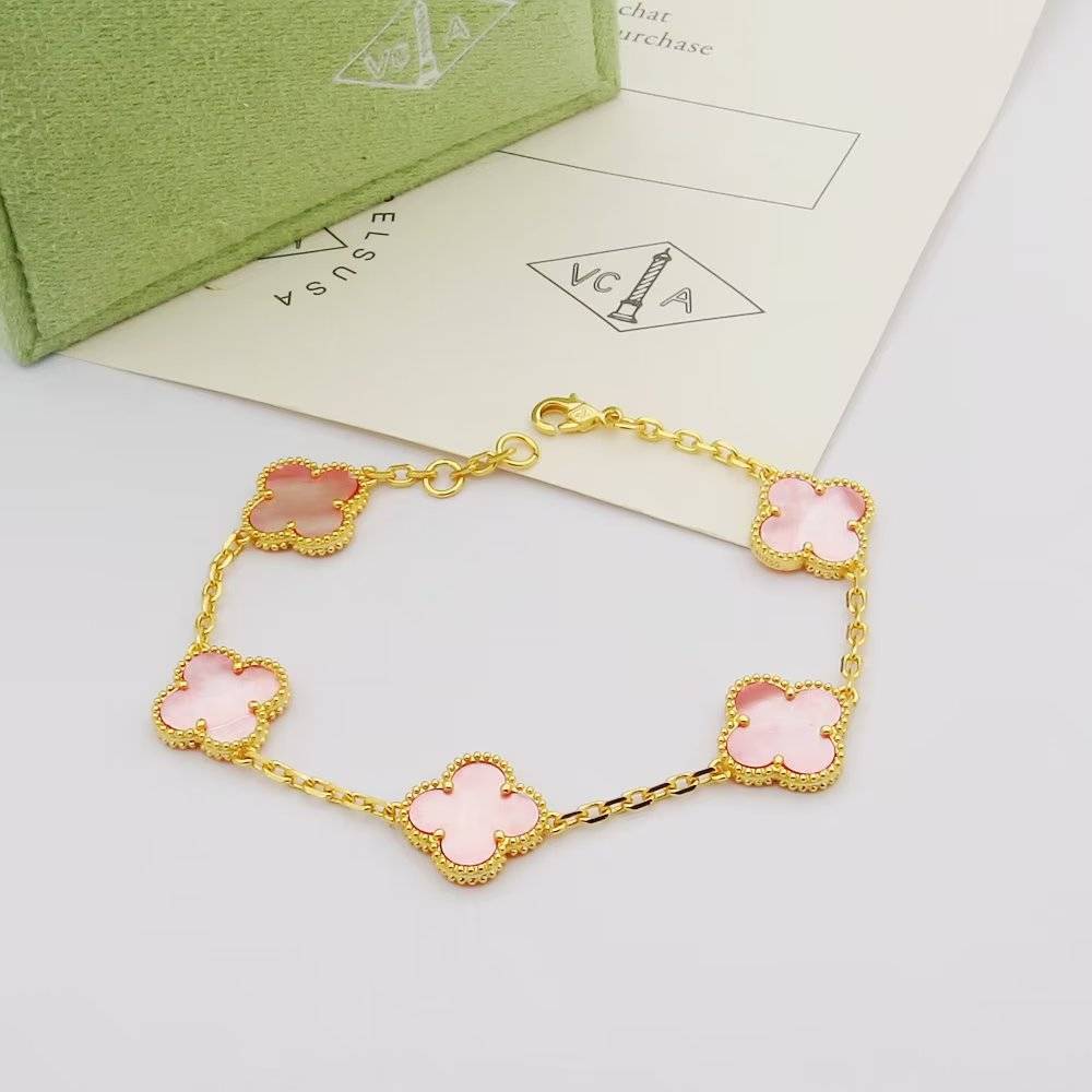 Van Cleef Arpels ヴァン クリーフアーペル レディース ブレスレット 四つ葉モチーフ ブランドジュエリー ギフト ゴールド - 画像 3