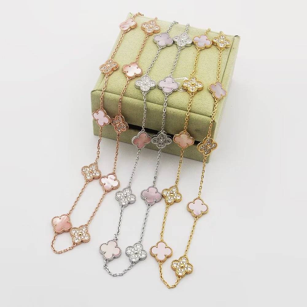 Van Cleef Arpels ヴァン クリーフアーペル レディース ネックレス フリヴォル マザーオブパール ゴールド シルバー ブランドネックレス