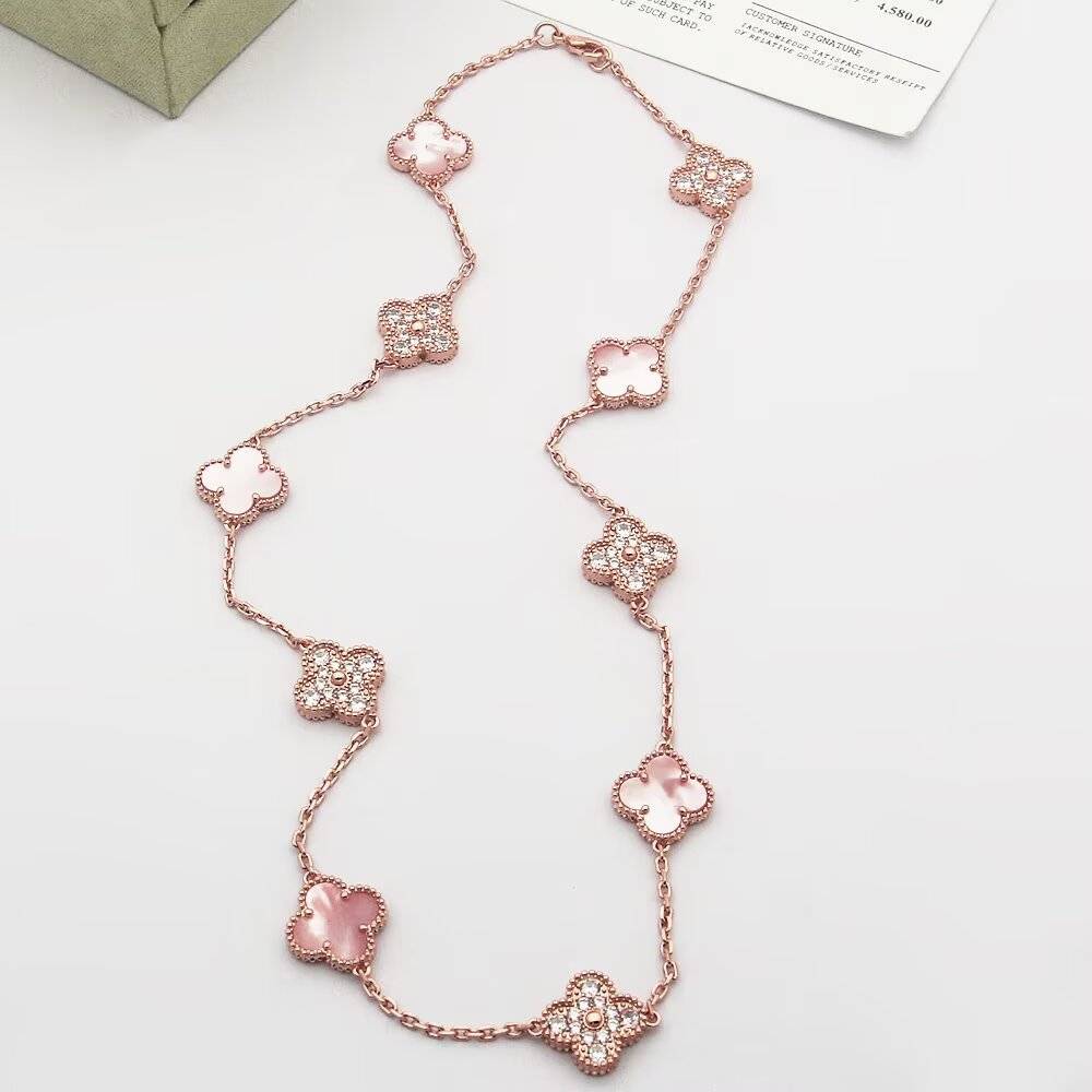 Van Cleef Arpels ヴァン クリーフアーペル レディース ネックレス フリヴォル マザーオブパール ゴールド シルバー ブランドネックレス - 画像 4