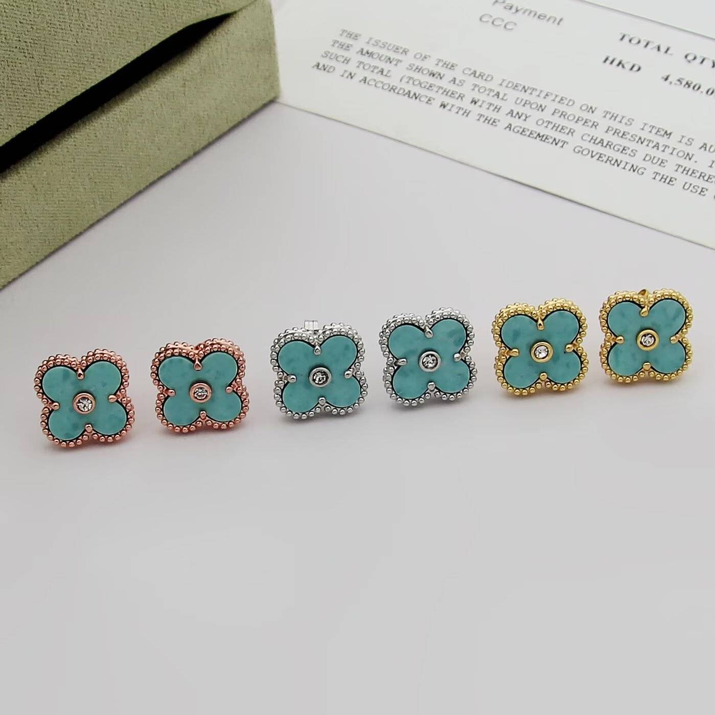 Van Cleef Arpels ヴァン クリーフアーペル レディース ピアス 四つ葉モチーフ ブランドピアス ギフト ピンクゴールド - 画像 7