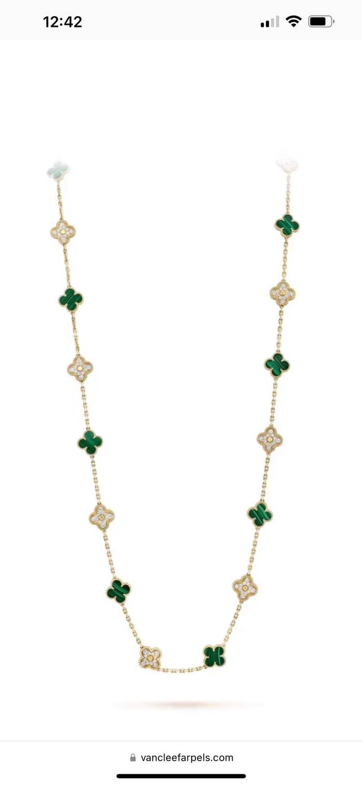 Van Cleef Arpels ヴァン クリーフアーペル レディース ネックレス アルハンブラ モチーフネックレス ブランドジュエリー ゴールド
