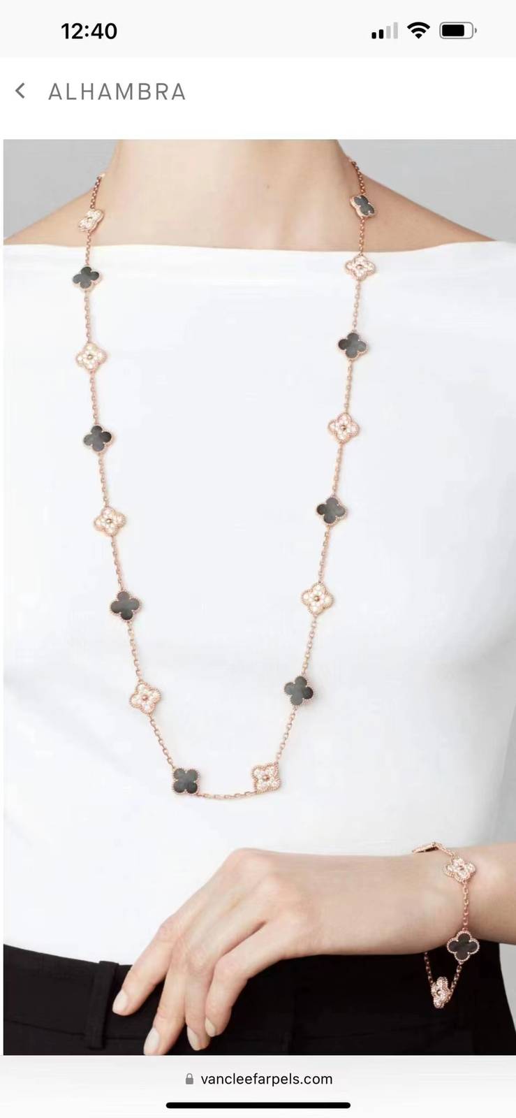 Van Cleef Arpels ヴァン クリーフアーペル レディース ネックレス アルハンブラ モチーフネックレス ブランドジュエリー ゴールド - 画像 8