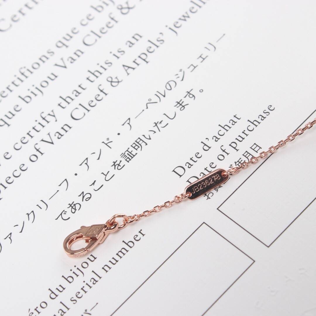 Van Cleef Arpels ヴァン クリーフアーペル レディース ブレスレット モチーフネックレス 上品なアクセサリー ギフト ローズゴールド - 画像 4