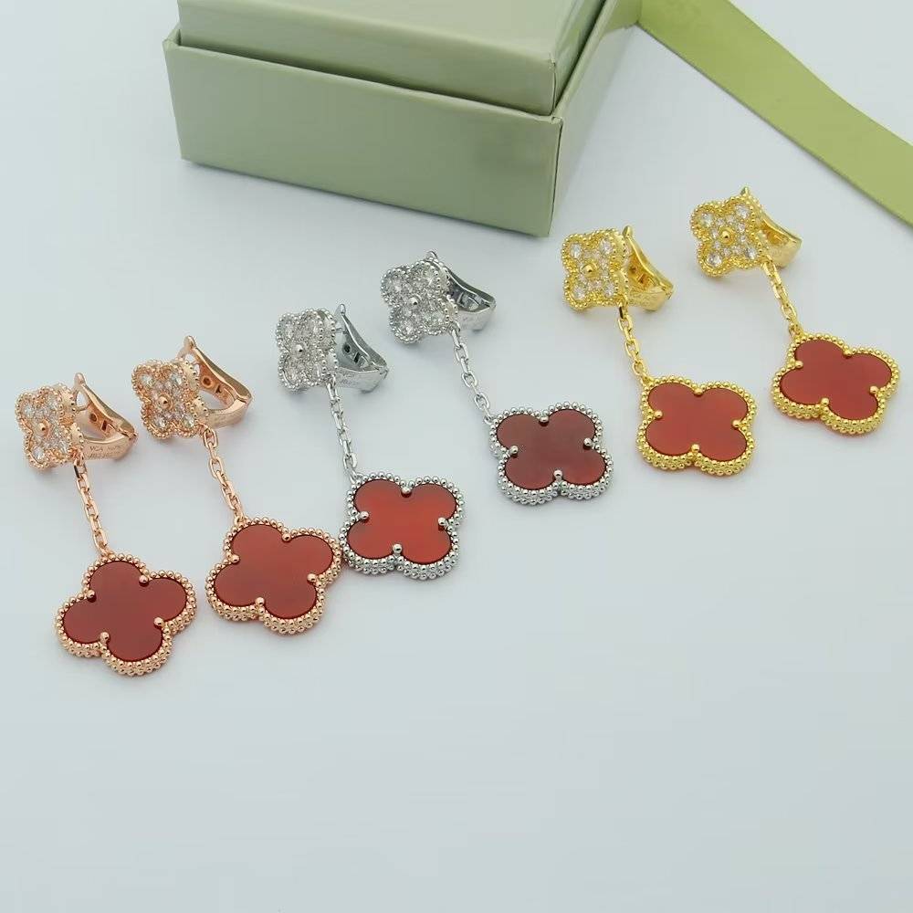 Van Cleef Arpels ヴァン クリーフアーペル レディース ピアス フリヴォル マザーオブパール ダイヤモンド ブランドピアス ギフト - 画像 4