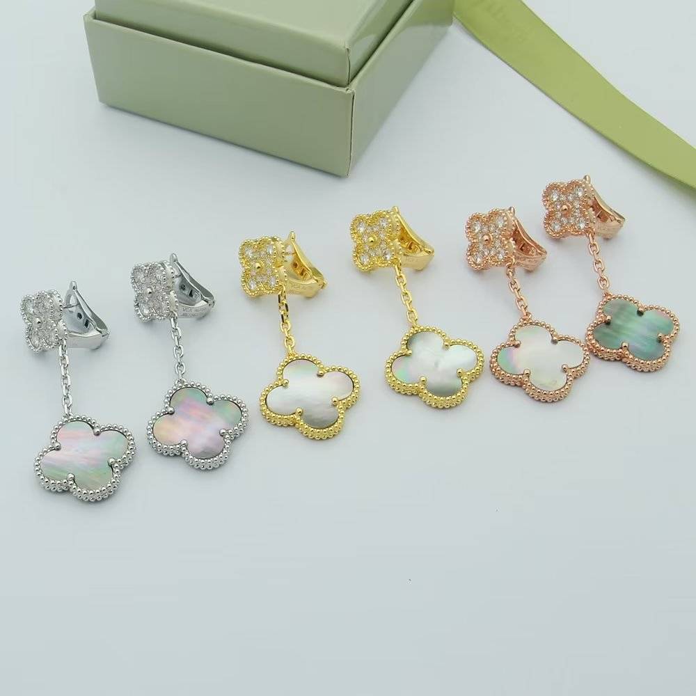 Van Cleef Arpels ヴァン クリーフアーペル レディース ピアス フリヴォル マザーオブパール ダイヤモンド ブランドピアス ギフト - 画像 6