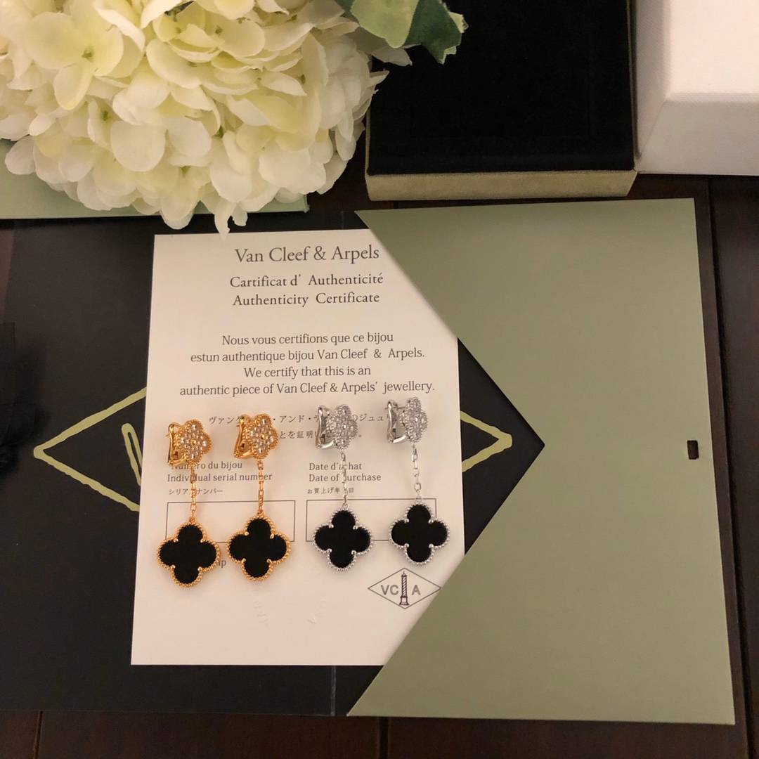 Van Cleef Arpels ヴァン クリーフアーペル レディース ピアス フリヴォル ブローチ モチーフピアス 上品なアクセサリー ギフト ゴールド - 画像 2